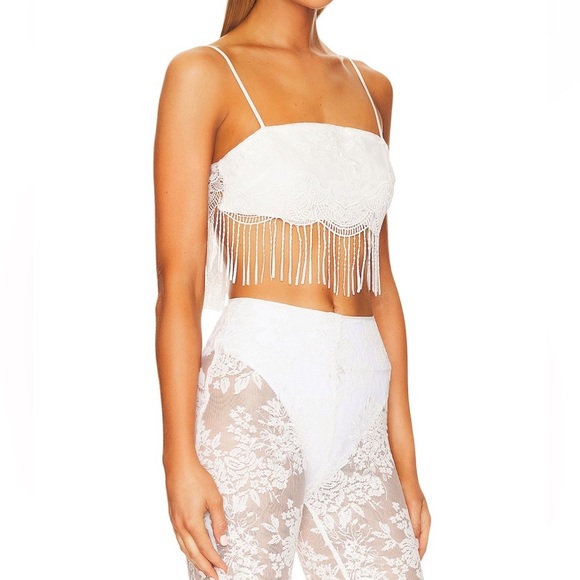 NWT SET - MAJORELLE Honolua crop top & Pant in Ivory - medium ($400) - Picture 4 of 12